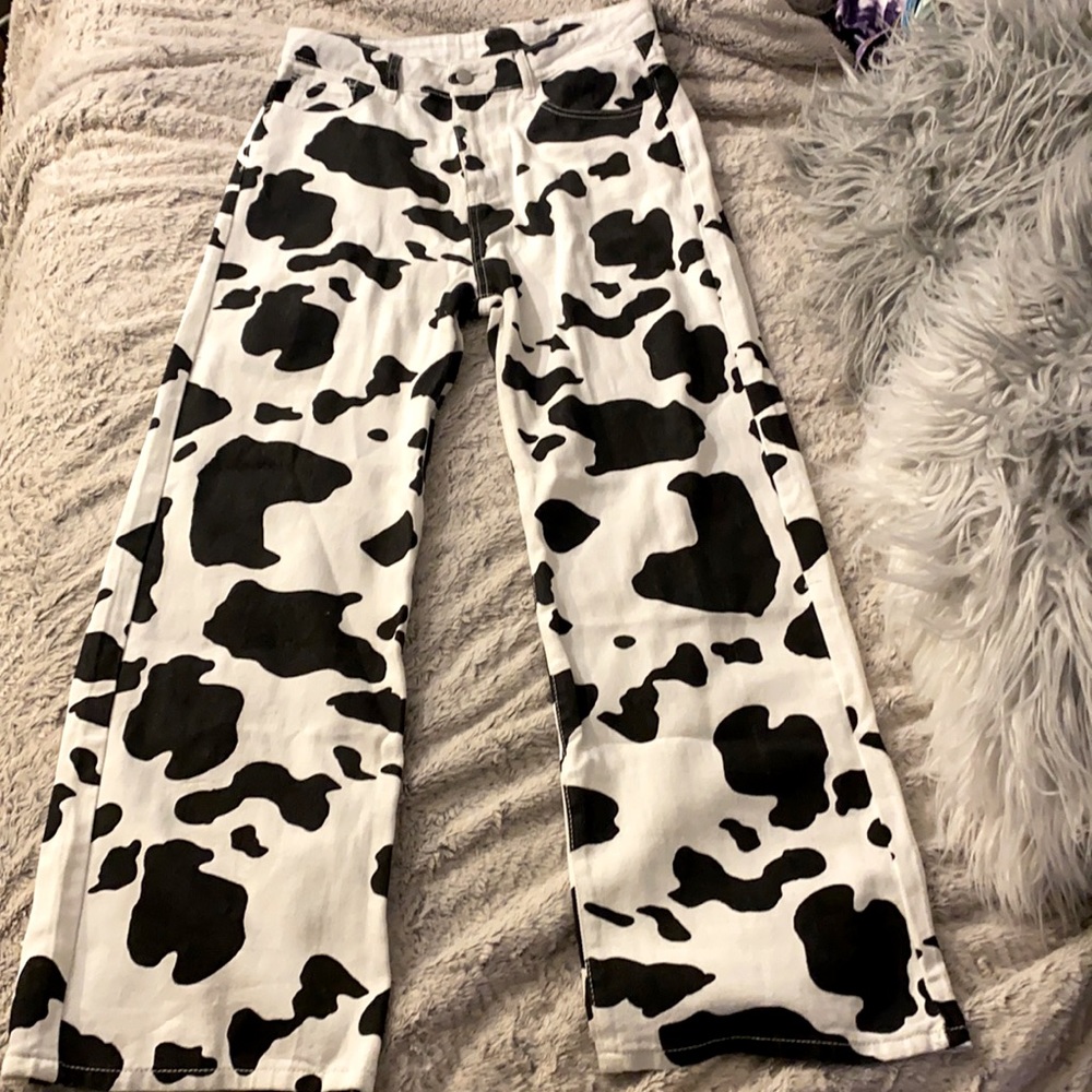 cow print jeans